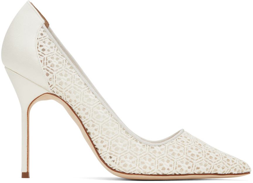 

Белые каблуки Торы Manolo Blahnik, Белый, Белые каблуки Торы Manolo Blahnik