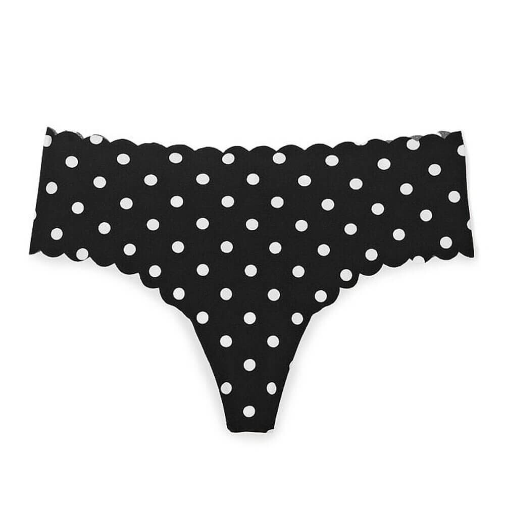 

Трусики-стринги Victoria's Secret Sexy Illusions No-Show Thong, черный/белый