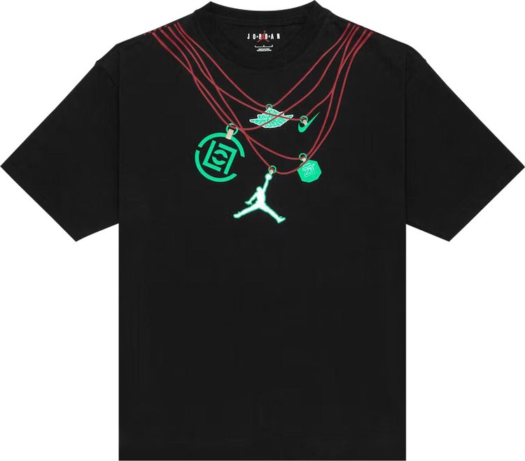 

Футболка Air Jordan x Clot Jade T-Shirt 'Black', черный