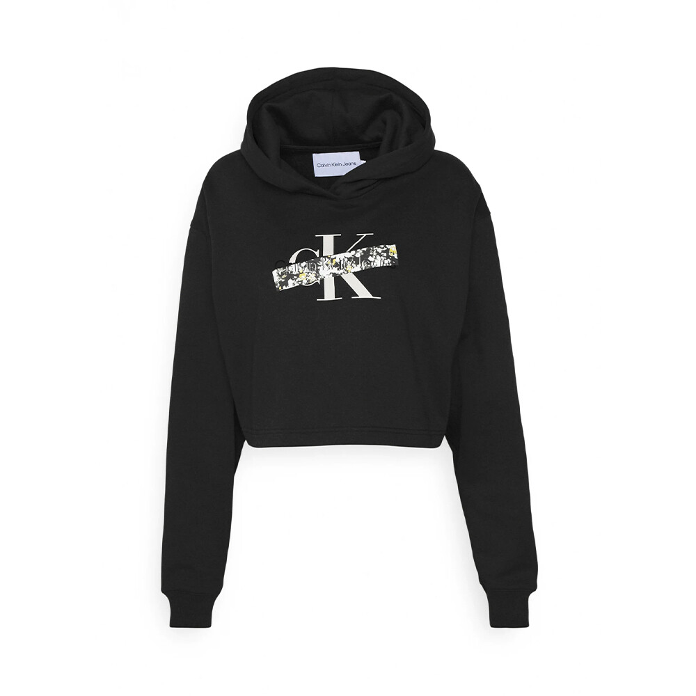 

Худи Calvin Klein Jeans by Calvin Klein MONOLOGO CROPPED, чёрный