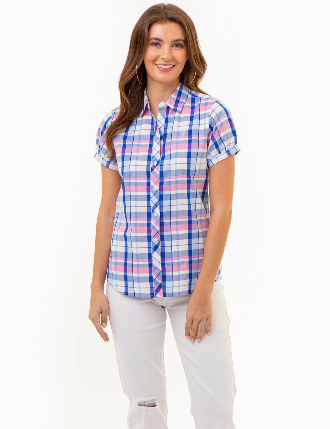 

Рубашка U.S. Polo Assn.Madras, синий
