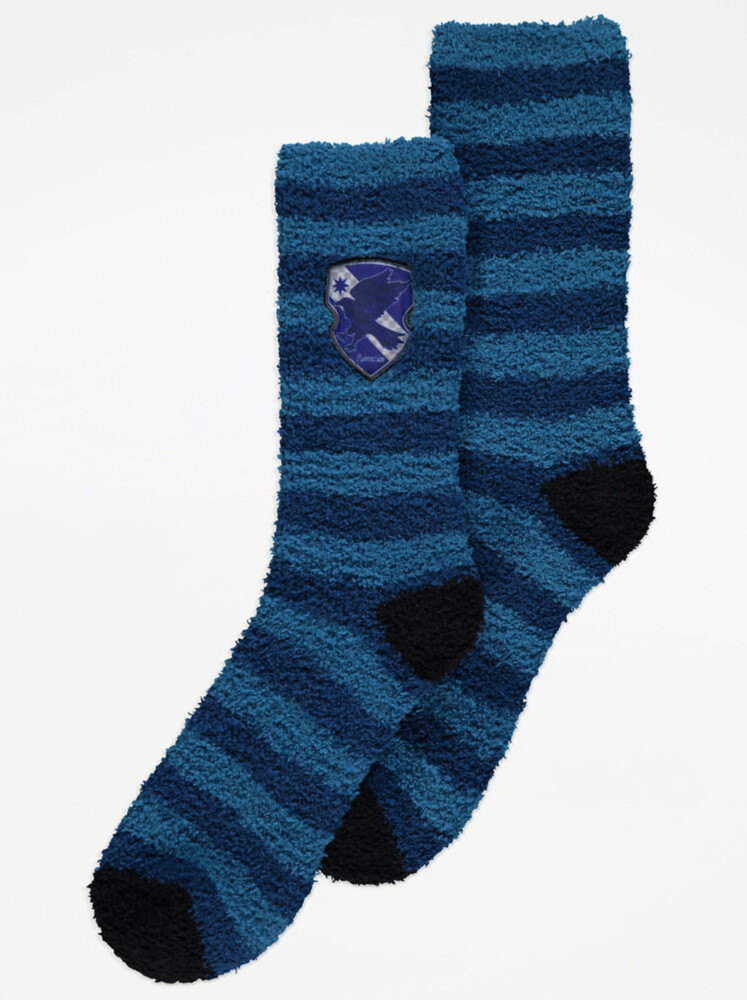 

Уютные синие носки в полоску Harry Potter Ravenclaw George., синий