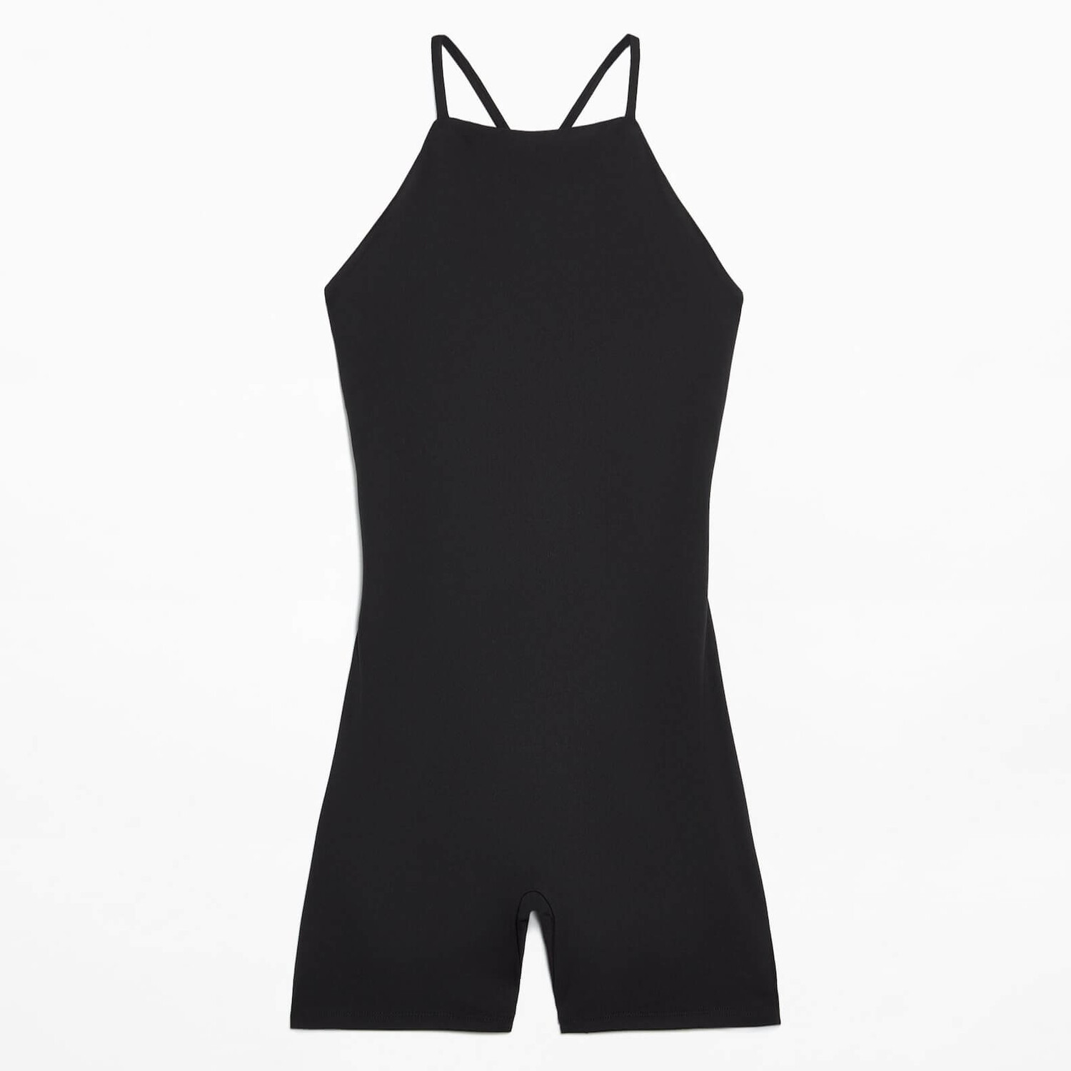 Комбинезон Oysho Comfortlux Open Back Short, черный