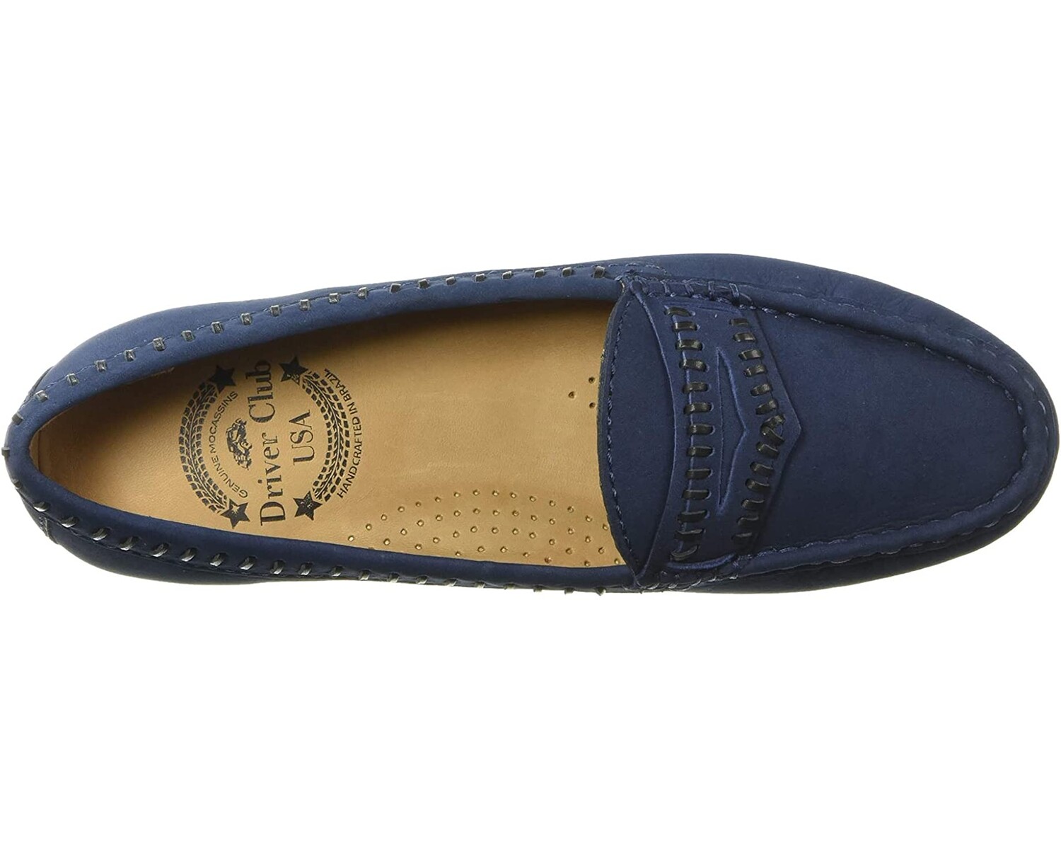 

Лоферы Women's Leather Made in Brazil Maple Ave Loafer Driver Club USA, ледяной голубой нубук