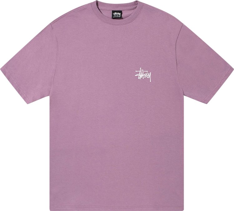 Футболка Stussy Basic T-Shirt 'Orchid', фиолетовый