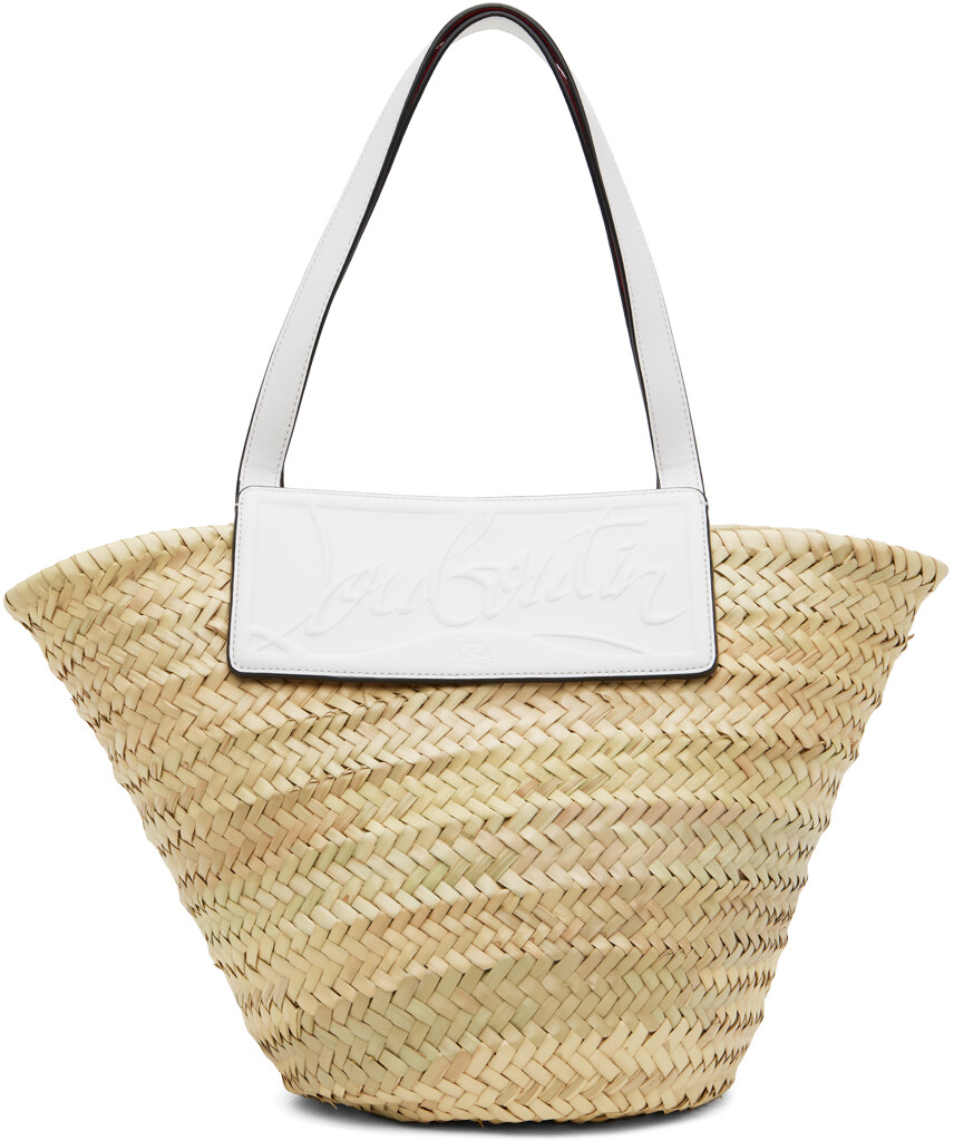 

Бежевая объемная сумка с короткими ручками Loubishore Christian Louboutin