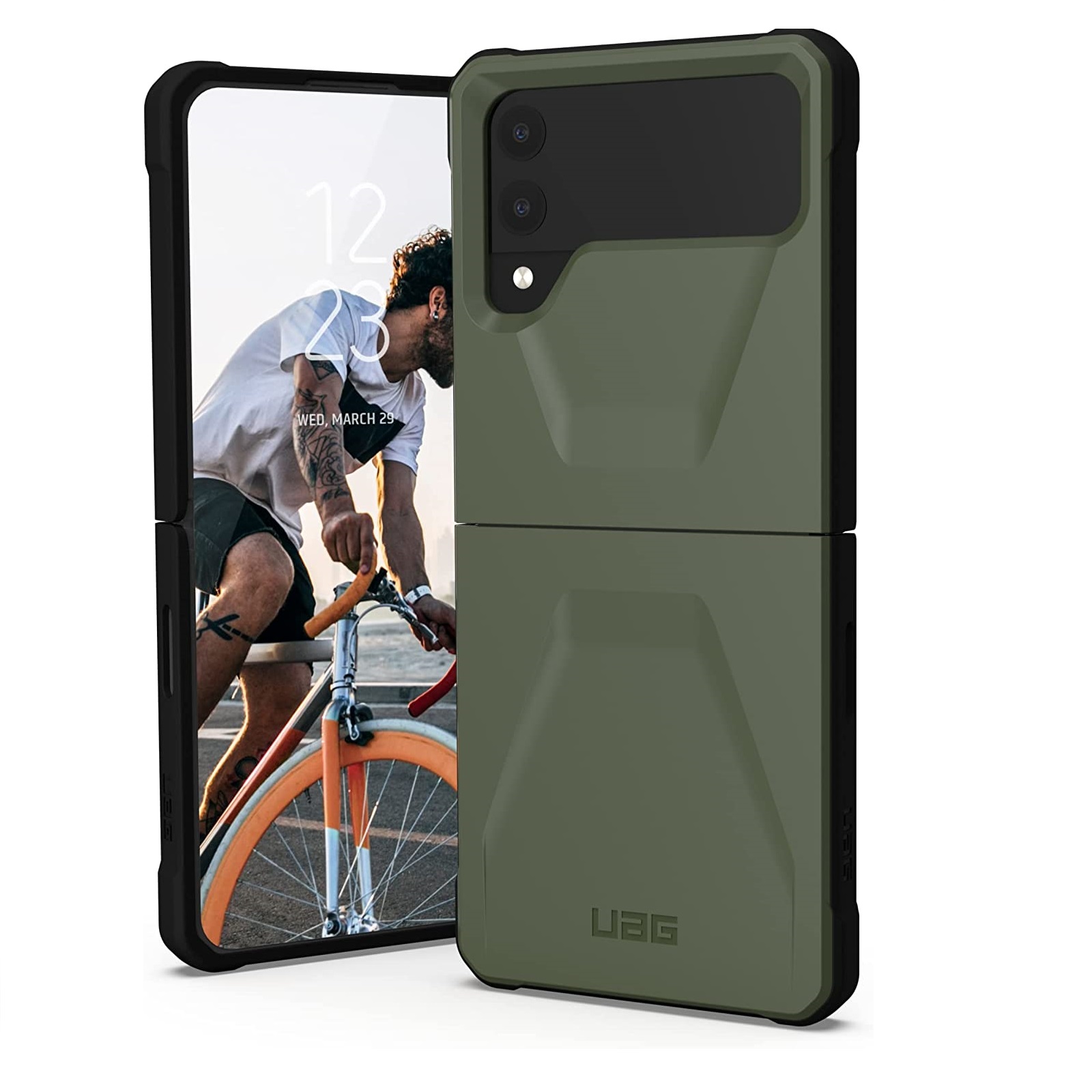 Чехол UAG Civilian Designed для Samsung Galaxy Z Flip 4, olive - фото