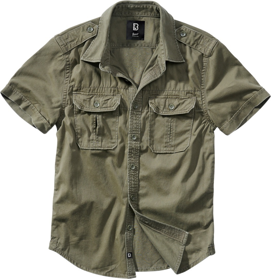 Рубашка Brandit Vintage, оливковый мужская рубашка i rspd12 5 р m оливковый
