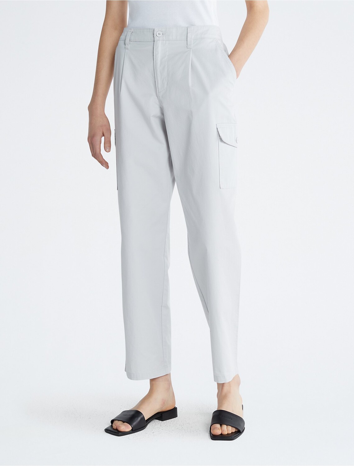 

Женские брюки карго Calvin Klein Tapered Fit, серый