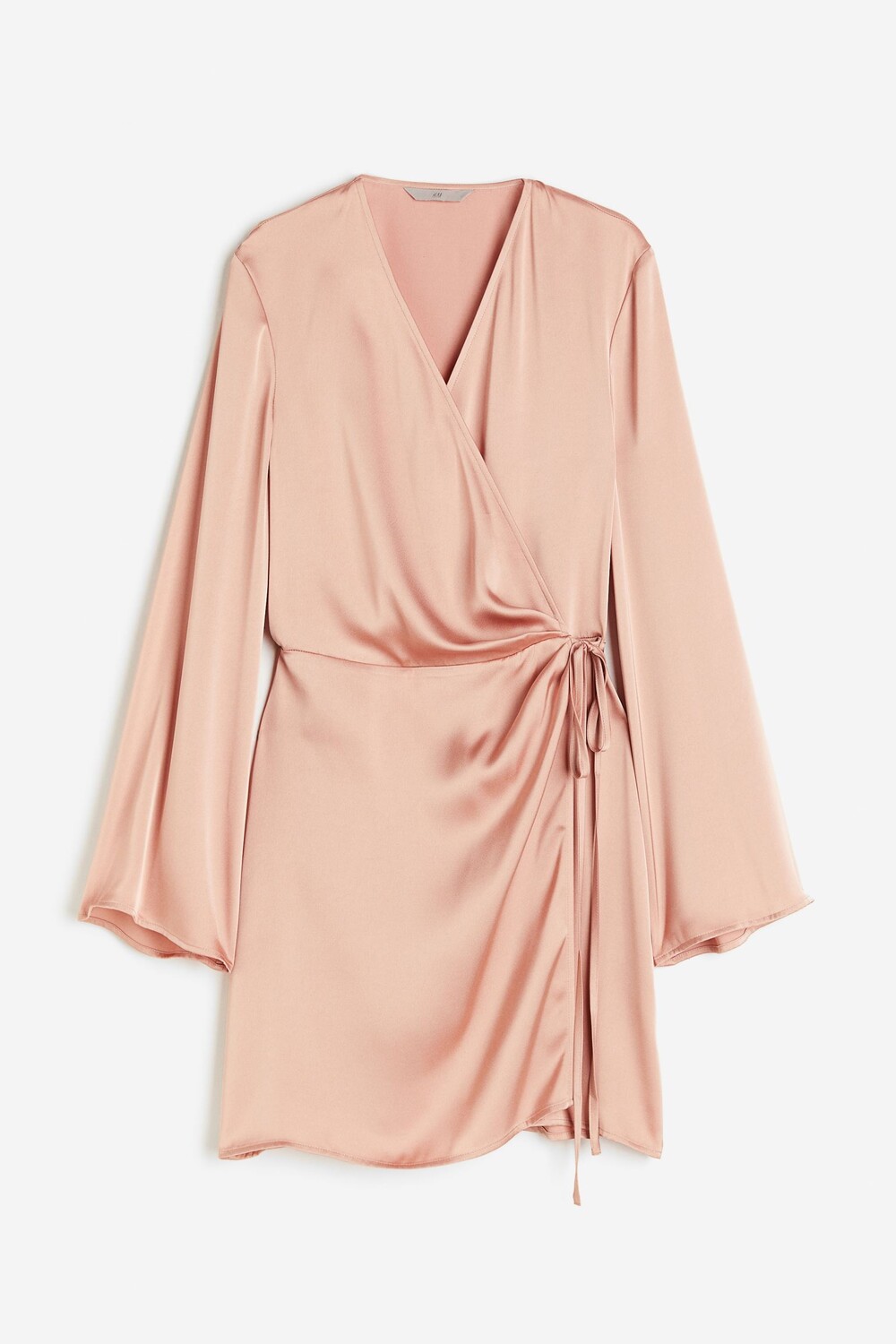 

Платье H&M Satin Wrap, пудрово-розовый
