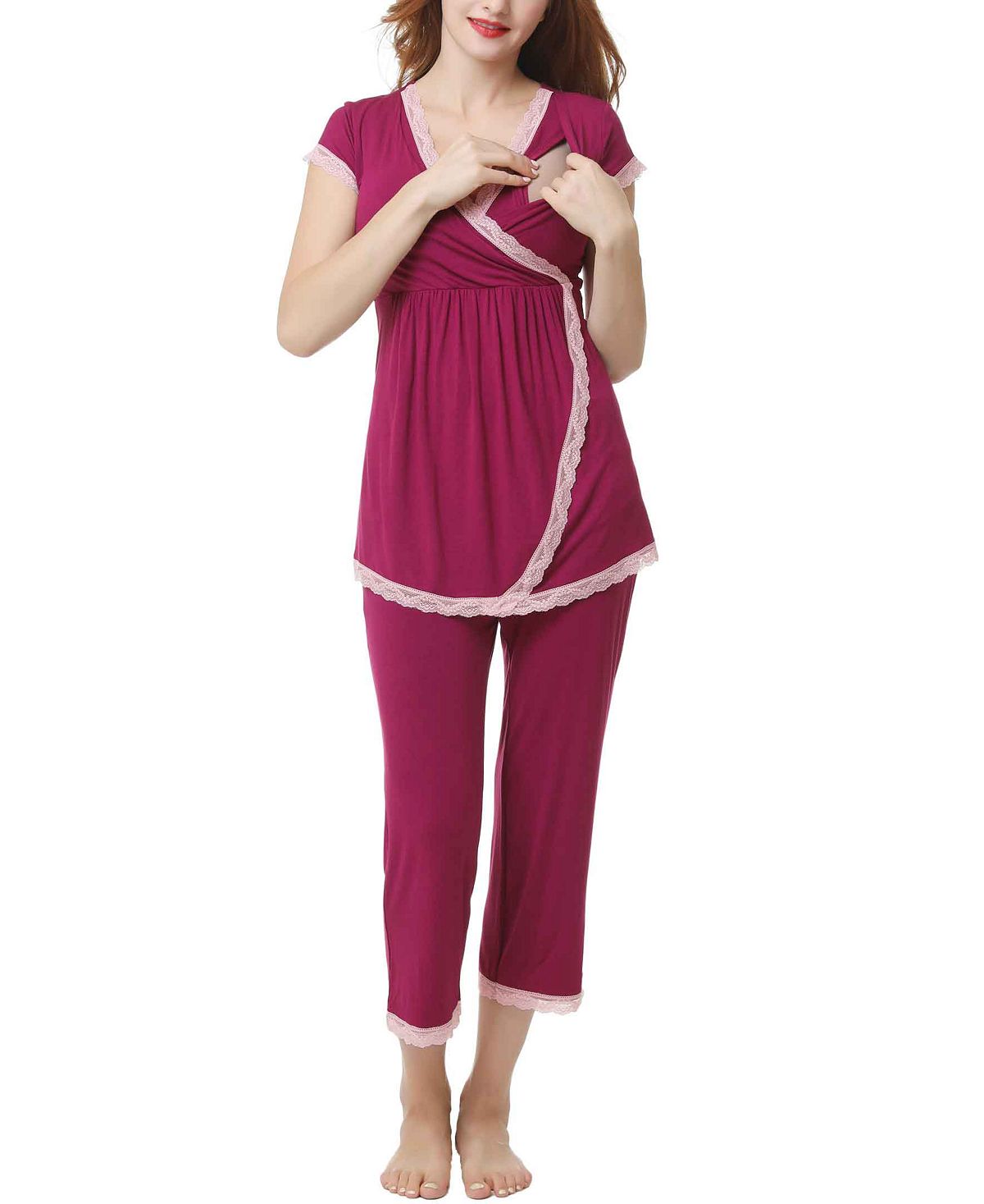 Пижамный комплект для кормящих мам kimi & kai cindy для беременных kimi + kai