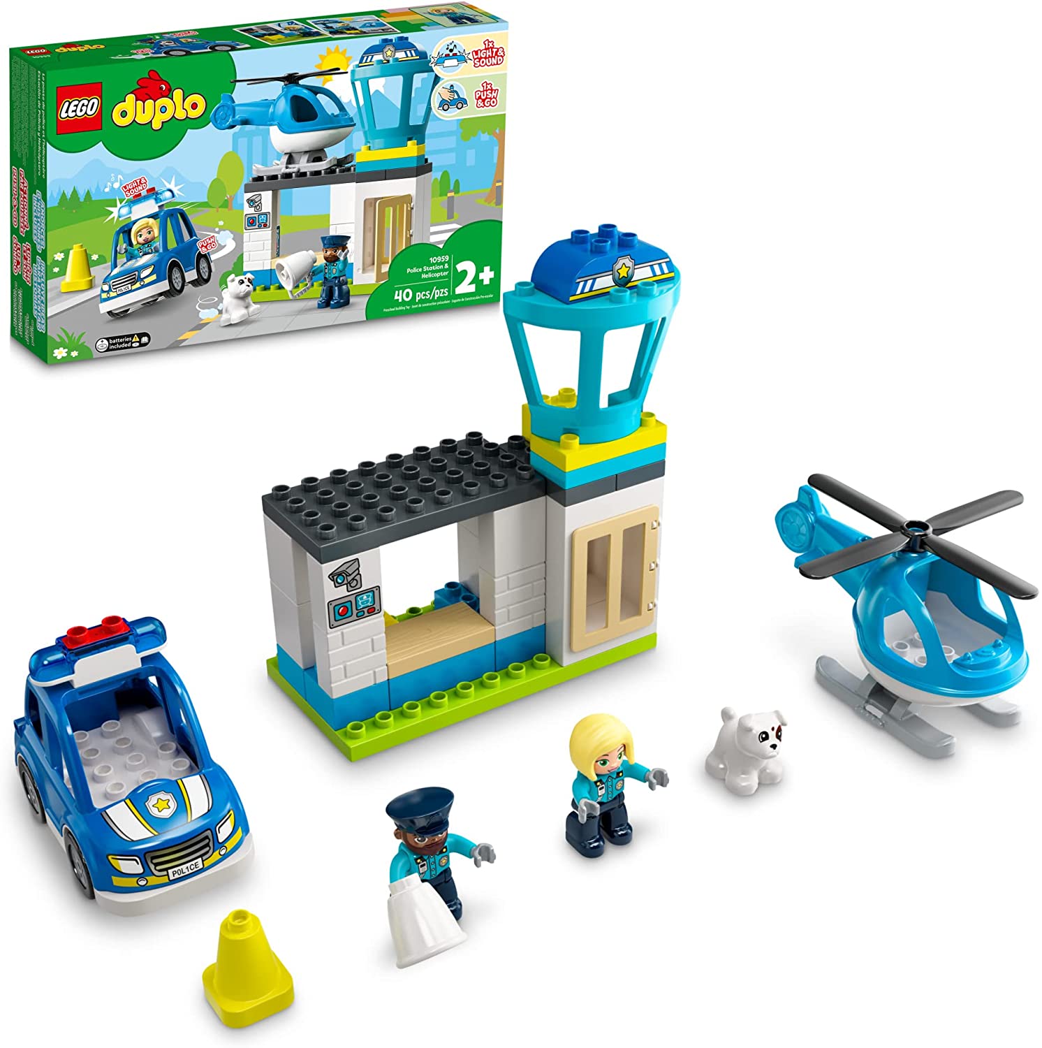 Конструктор LEGO DUPLO Town 10959 Полицейский участок и вертолёт конструктор lego city fire rescue helicopter 60411 85 деталей