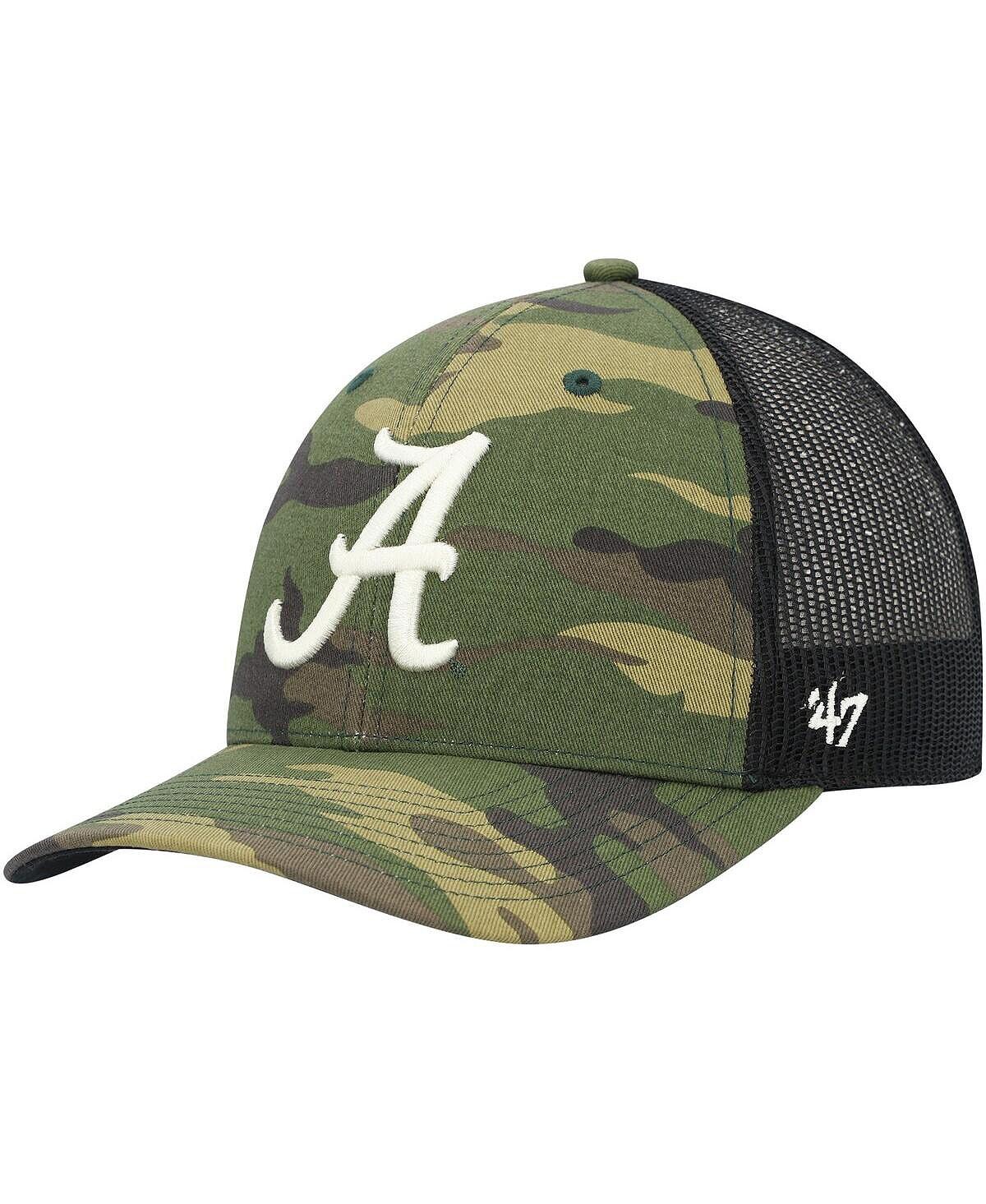 

Мужская кепка Trucker Snapback с камуфляжным принтом, черная Alabama Crimson Tide Team Logo '47 Brand