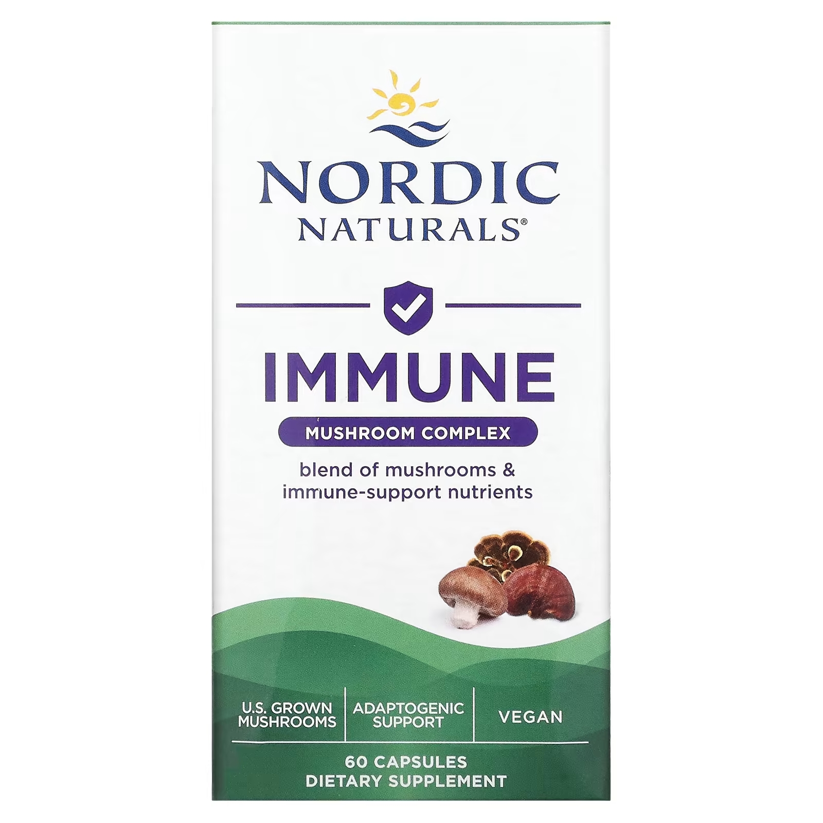 Грибной Комплекс Nordic Naturals Immune, 60 капсул nordic naturals комплекс магния 90 капсул