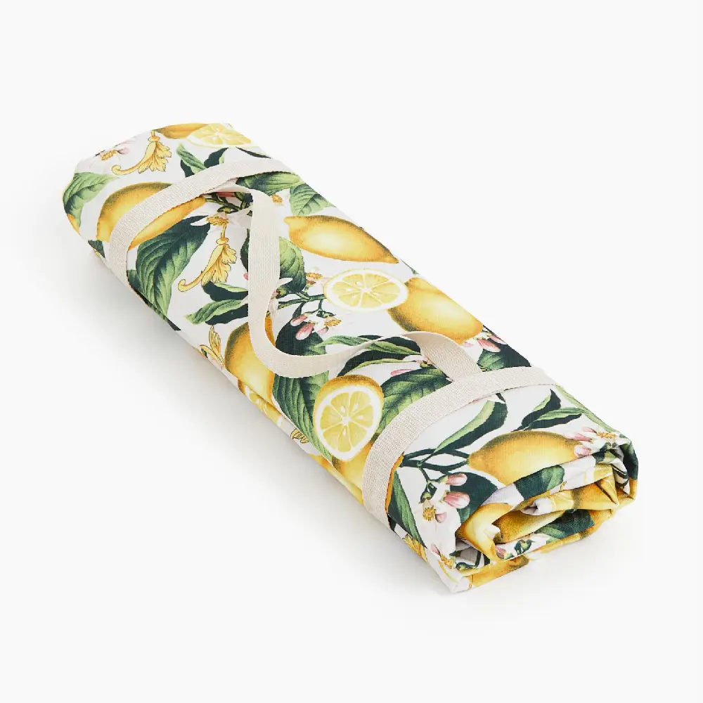 

Плед для пикника H&M Home Patterned Lemons, светло-бежевый/желтый