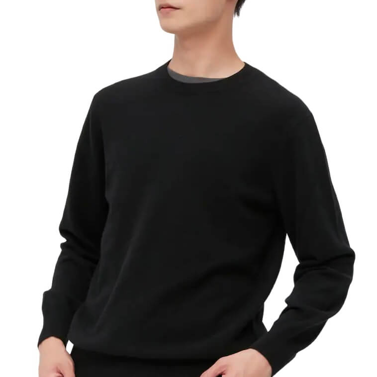 Джемпер Uniqlo Cashmere Crew Neck, черный - фото