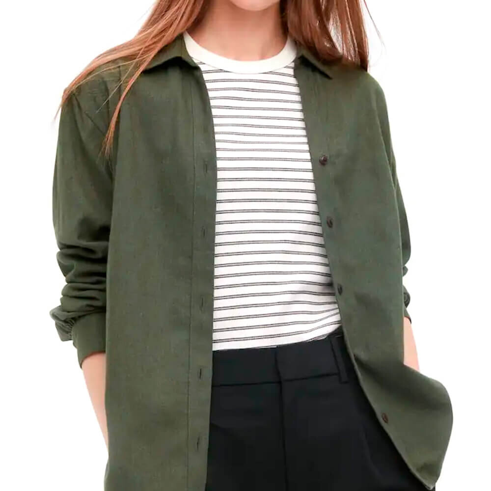 

Рубашка Uniqlo Soft Brushed Long Sleeved, зелёный