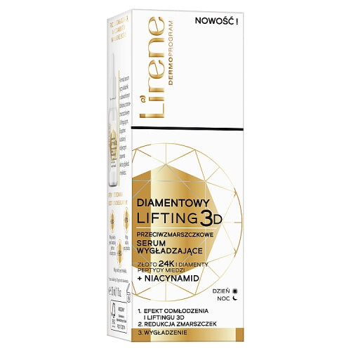 

Lirene Diamond Lifting 3D разглаживающая сыворотка против морщин 30мл