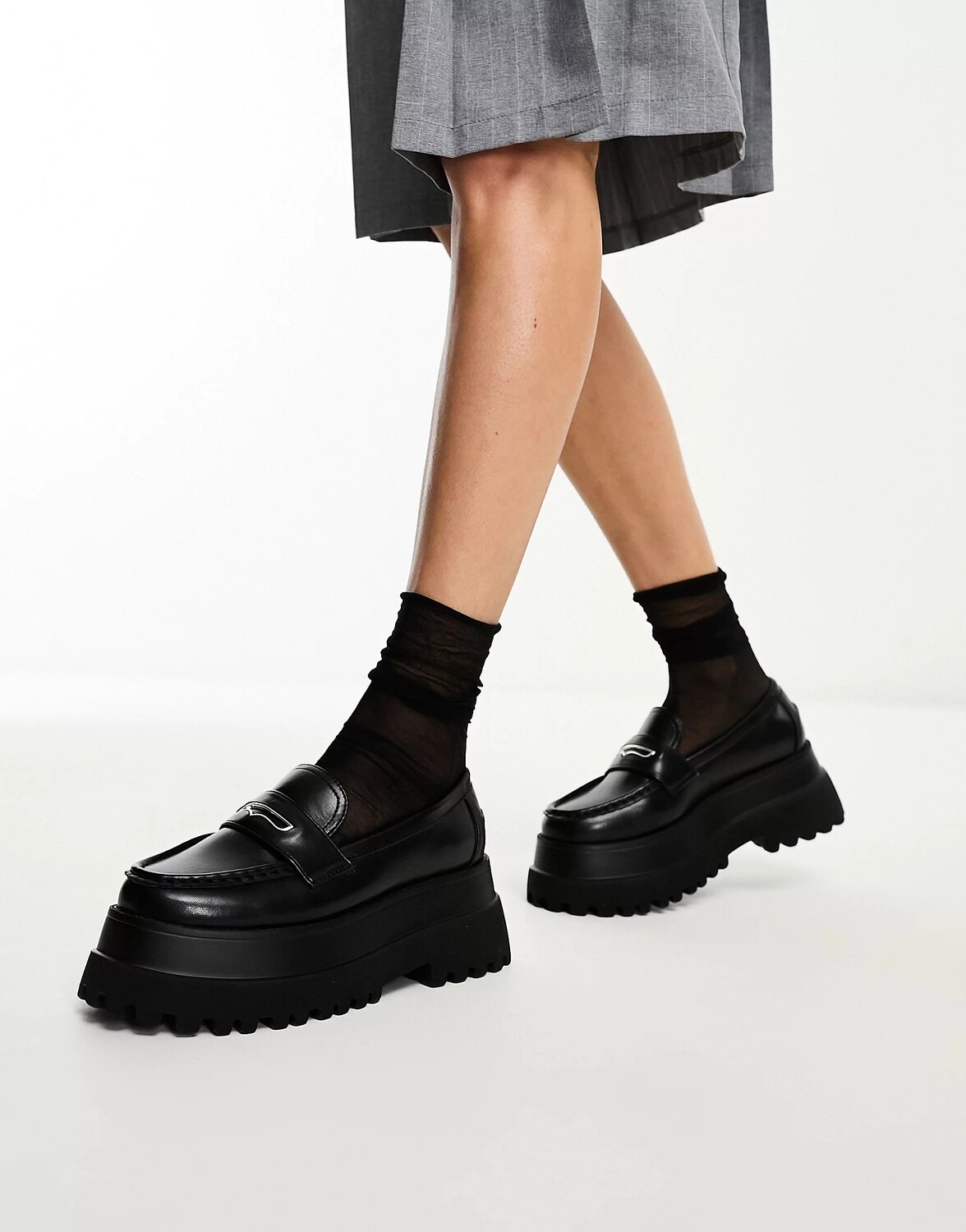 

Полуботинки Asos Design Maverick Super Chunky Metal Trim, черный