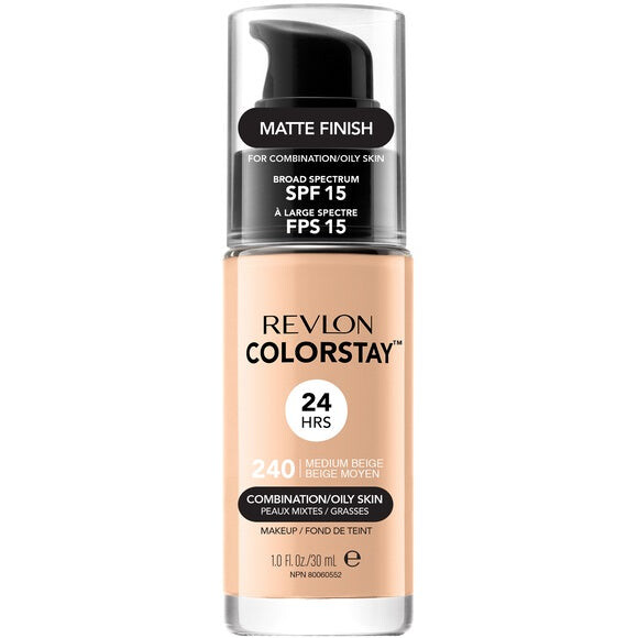 

Revlon Тональная основа ColorStay Makeup for Combination/Oily Skin SPF15 для комбинированной и жирной кожи 240 Medium Beige 30ml