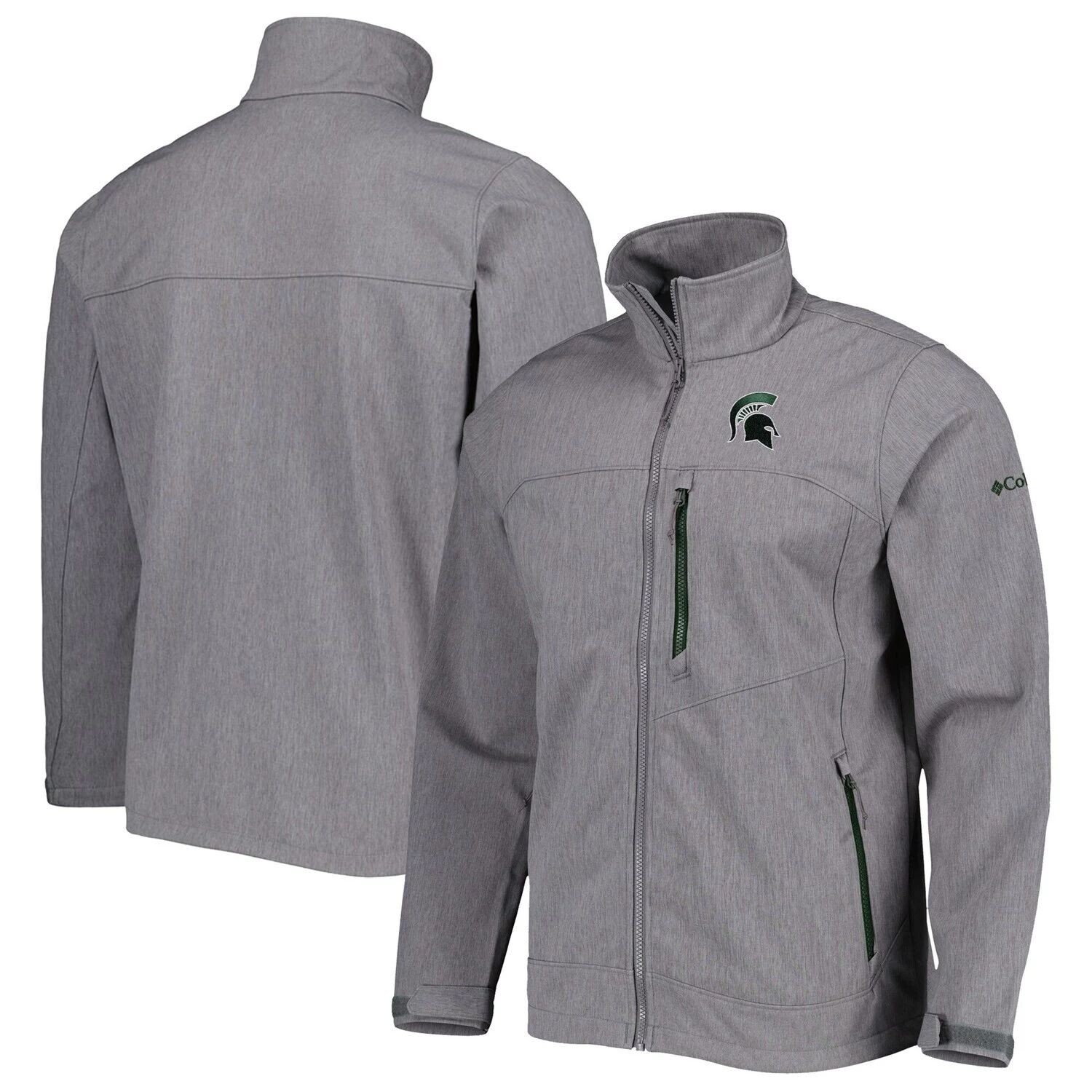 

Мужская куртка Columbia Grey Michigan State Spartans Ascender II с молнией во всю длину