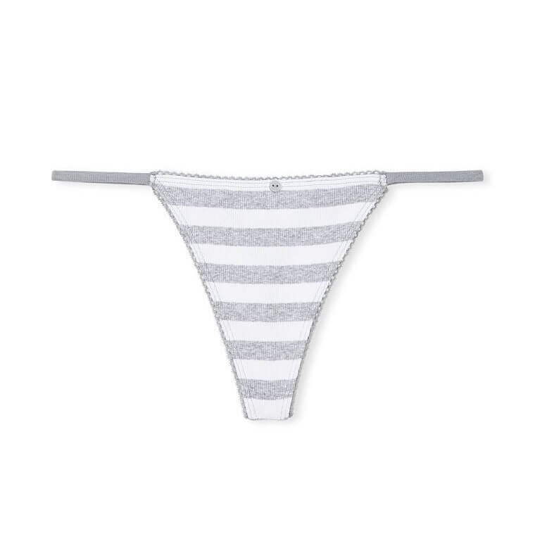 

Стринги Victoria's Secret Ribbed Cotton, серый