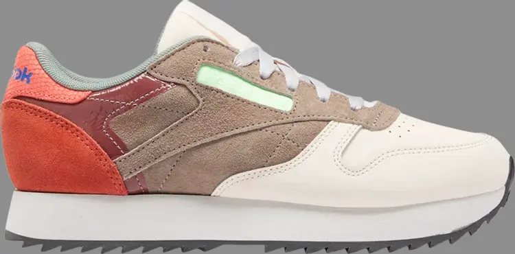 

Кроссовки wmns classic leather ripple 'ceramic pink multi' Reebok, розовый