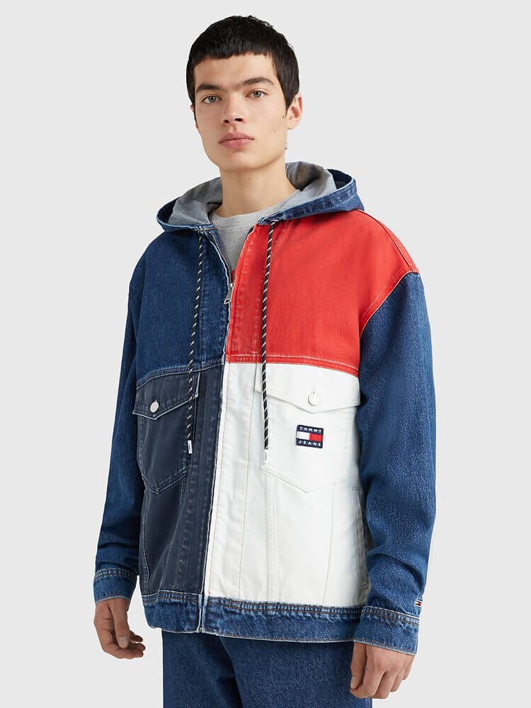 

Джинсовая куртка Tommy Jeans Oversized Hooded, синий