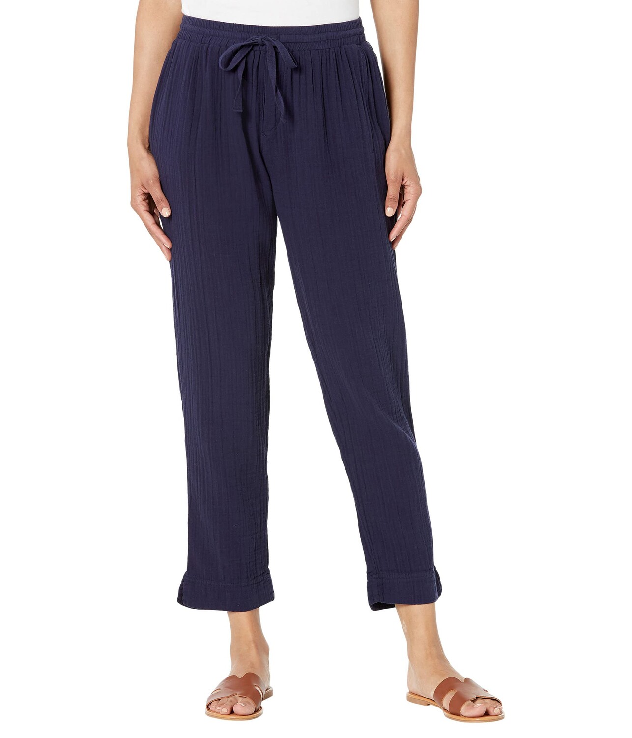 

Брюки Mod-o-doc, Double Layer Gauze Cropped Drawstring Pants