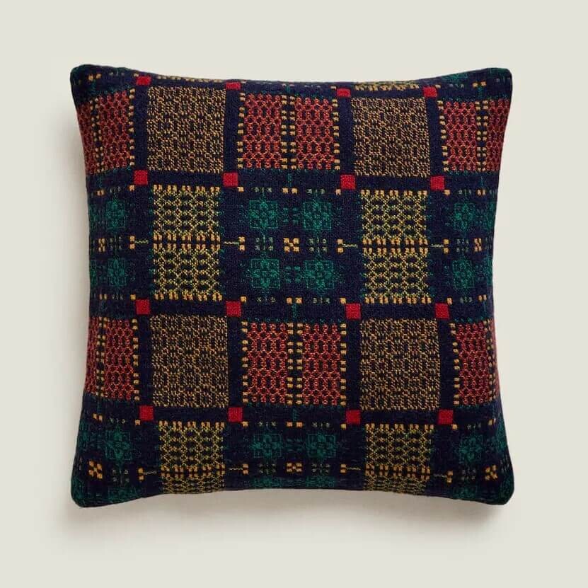 

Чехол на подушку Zara Home Multicoloured Jacquard Wool, синий