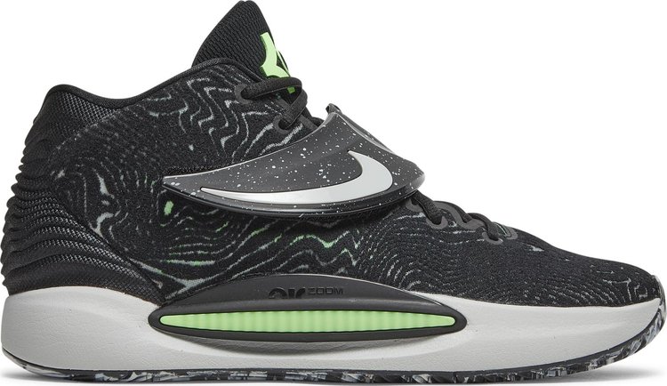 Кроссовки Nike KD 14 'Black Lime Glow', черный кроссовки nike kd 14 black white черный