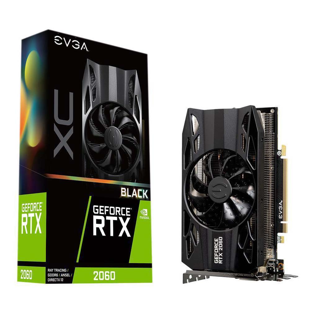 Видеокарта EVGA GeForce RTX 2060 XC Black Edition, 6GB GDDR6, 06G-P4-2061-KR 87mm 4 pin pla09215s12h rtx 2060 cooling fan for evga rtx 2060 2070 2080 super rtx 2070 2080 black edition gaming graphics cards