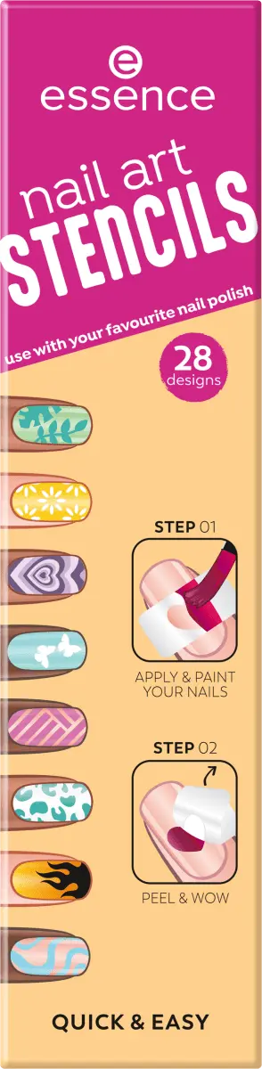 

Трафареты для ногтей Nail Art Stencils 28 шт. essence