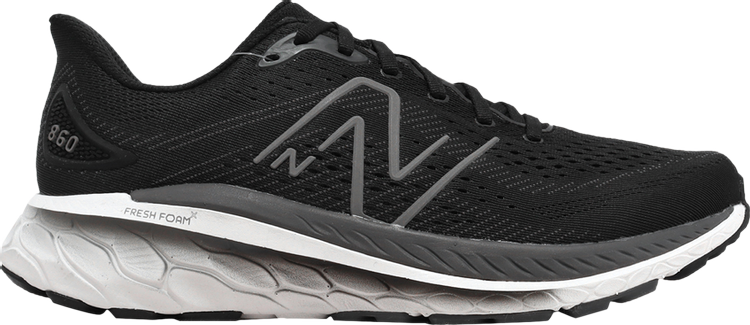 Кроссовки New Balance Fresh Foam X 860v13 4E Wide 'Black Magnet', черный - фото