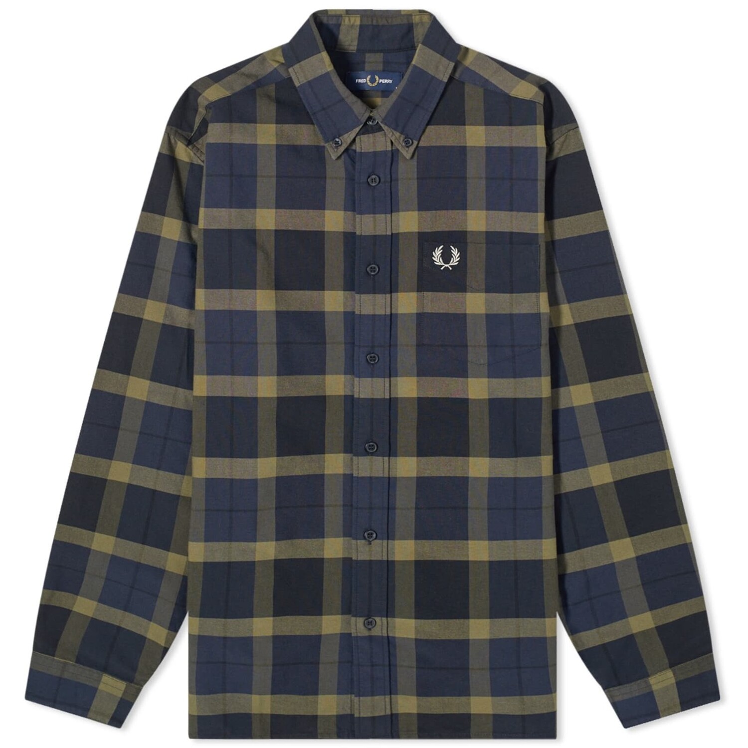 

Рубашка Fred Perry Tartan, синий/зеленый