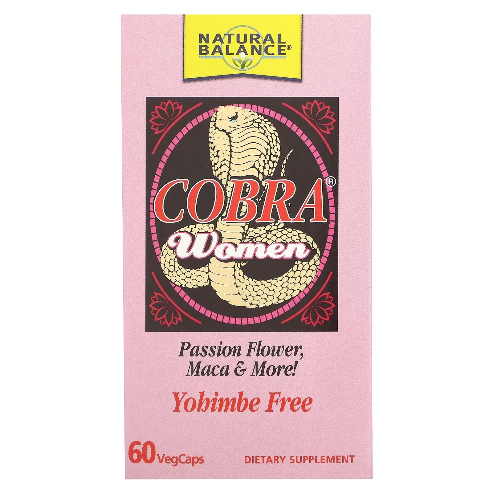 Пищевая Добавка Natural Balance Cobra Women, 60 капсул natural balance long jack powermax 200 60 вегетерианских капсул