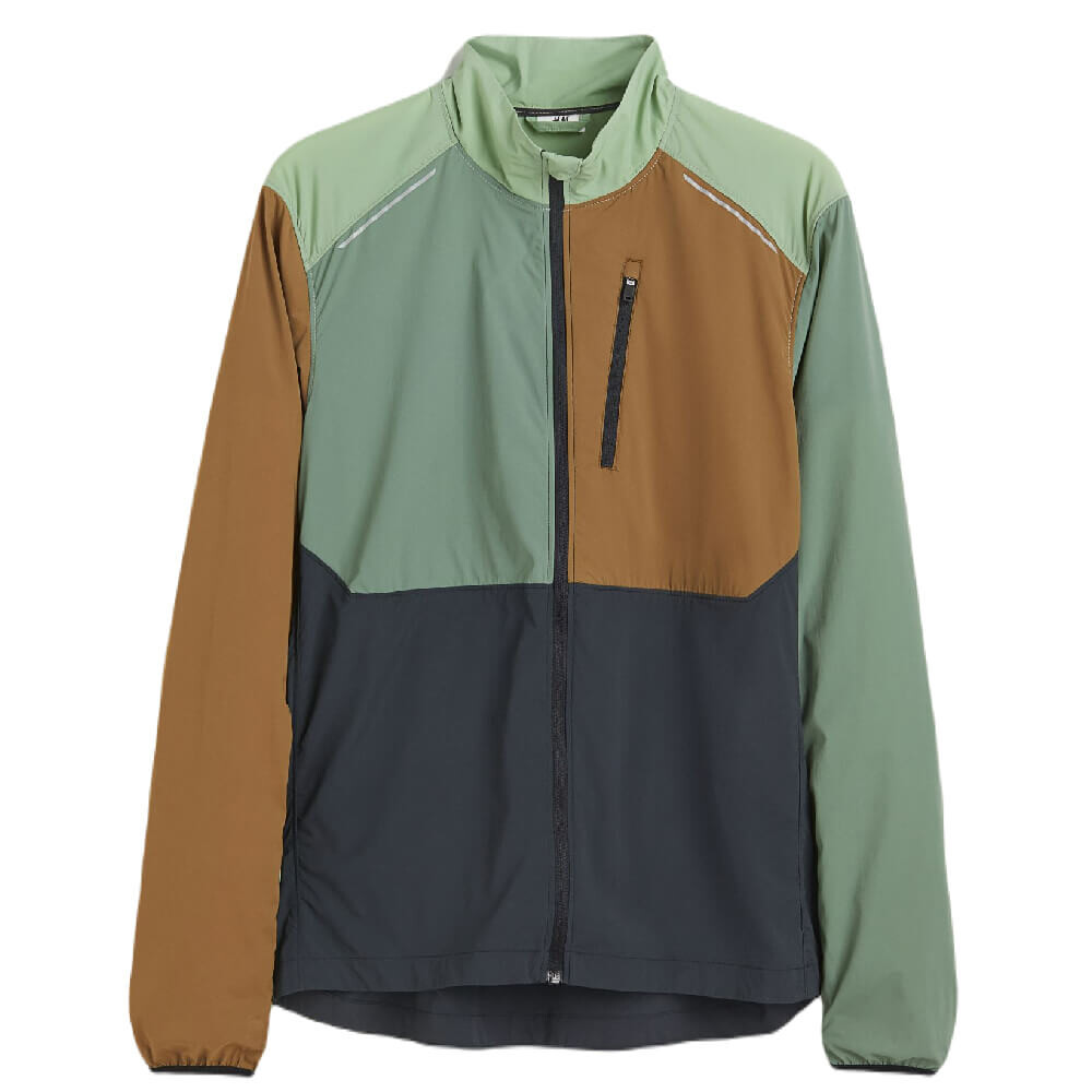 

Куртка H&M Regular Fit Water-repellent Running, зеленый/коричневый