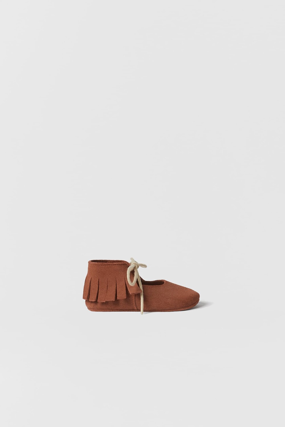 

Мини кожаные балетки ZARA, бордо-красный