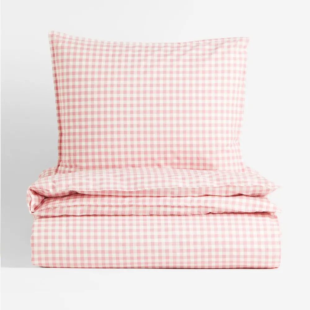 

Комплект односпального постельного белья H&M Home Patterned, розовый
