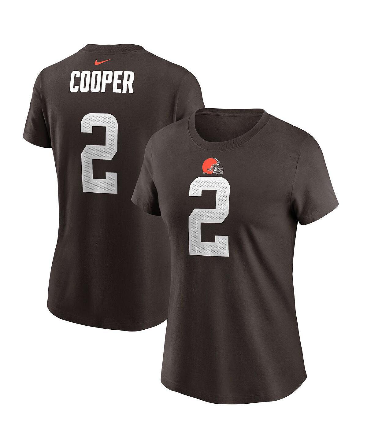 Женская футболка amari cooper brown cleveland browns с именем и номером игрока Nike, коричневый
