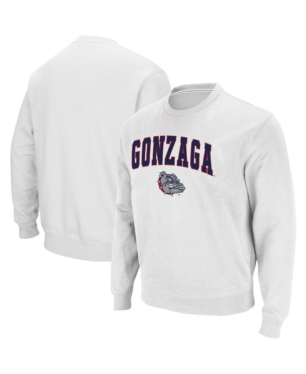 

Мужская белая толстовка из твила с логотипом gonzaga bulldogs arch & logo tackle Colosseum, белый