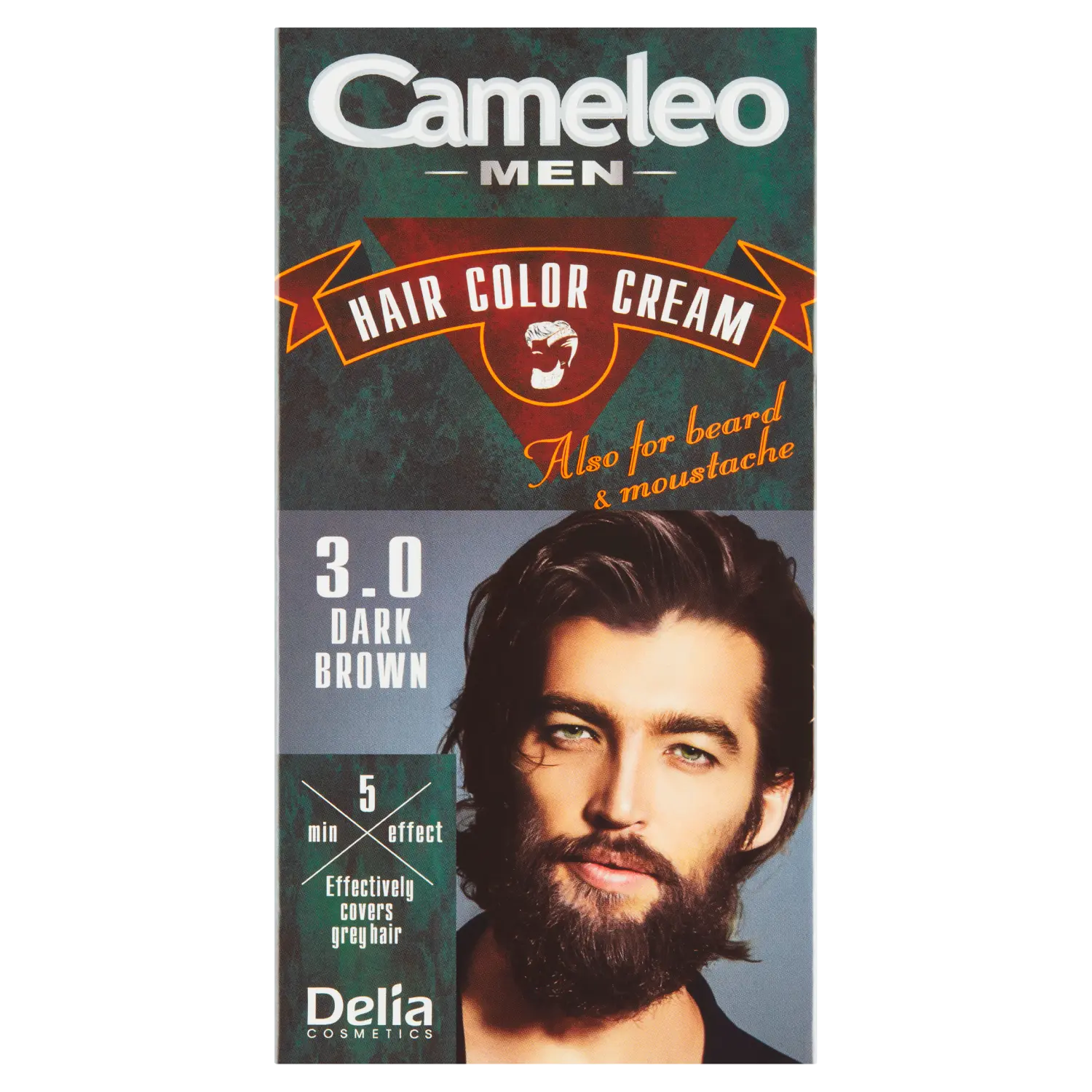 

Delia Cameleo Men крем-краска для волос, бороды и усов 3.0 темно-русый, 1 упаковка