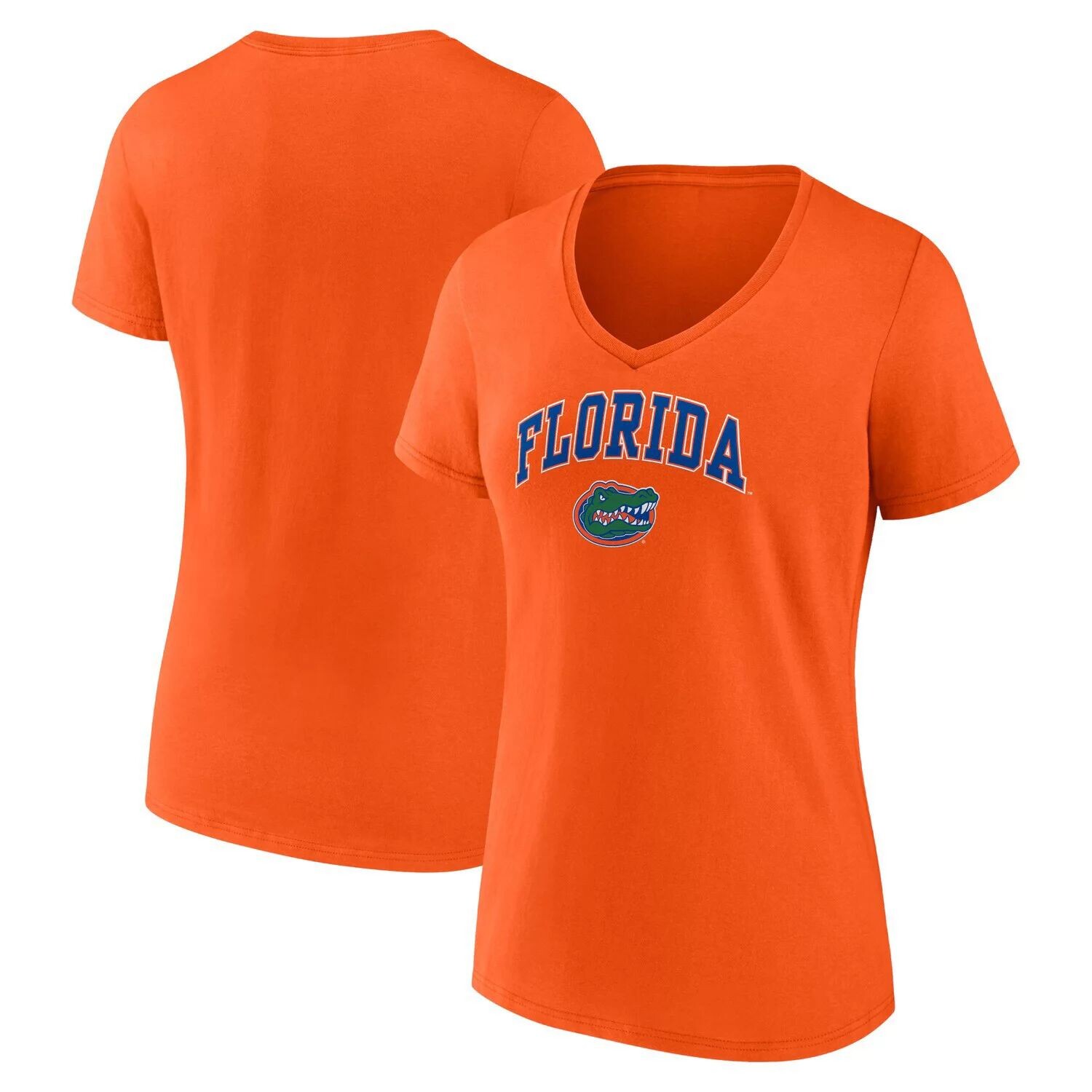

Оранжевая женская футболка Fanatics с v-образным вырезом и логотипом Florida Gators Evergreen Campus Fanatics, Оранжевый