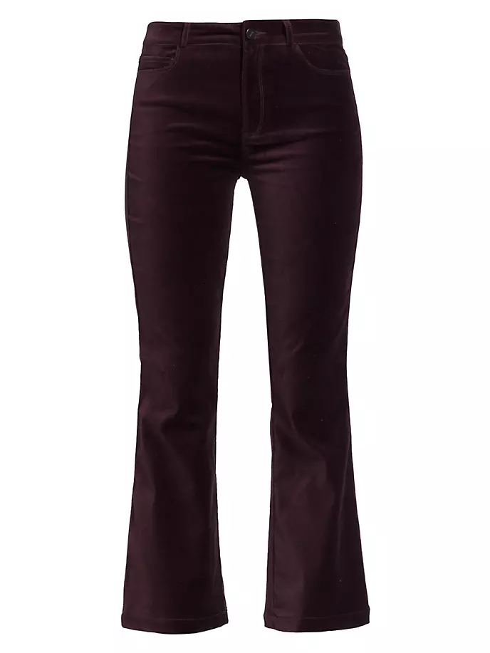 Расклешенные бархатные брюки Claudine Paige, цвет black cherry