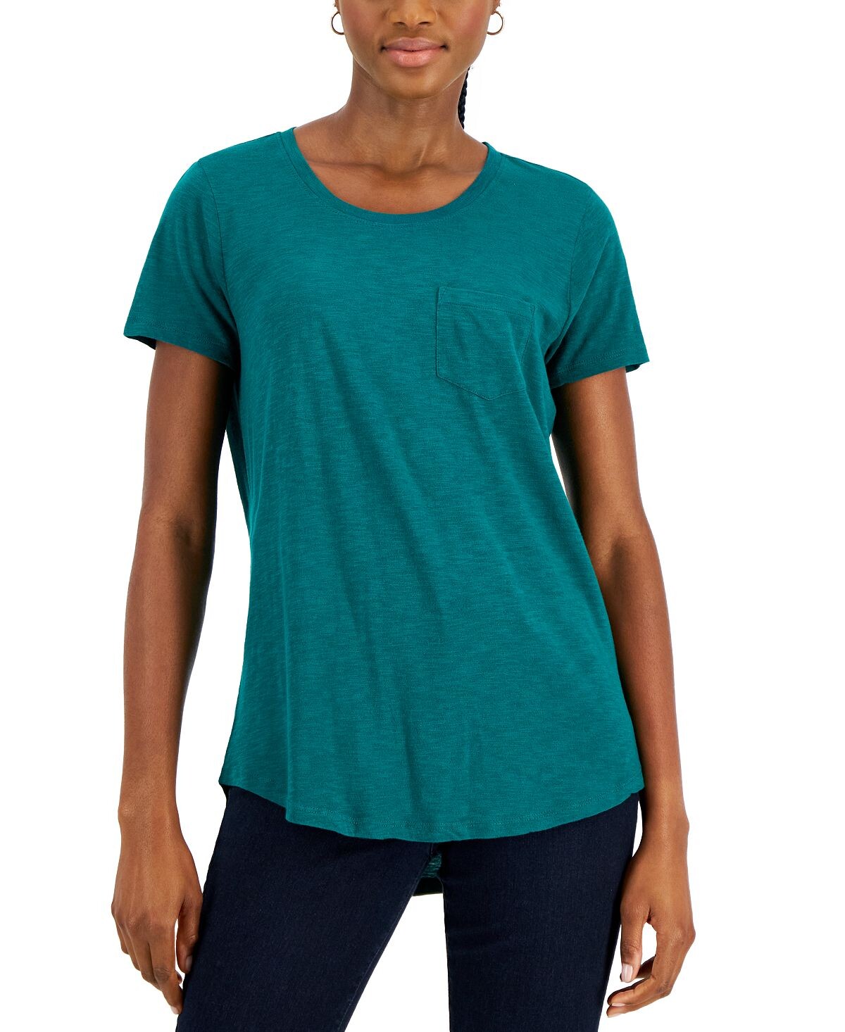 

Футболка petite classic slub, созданная для macy's Style & Co