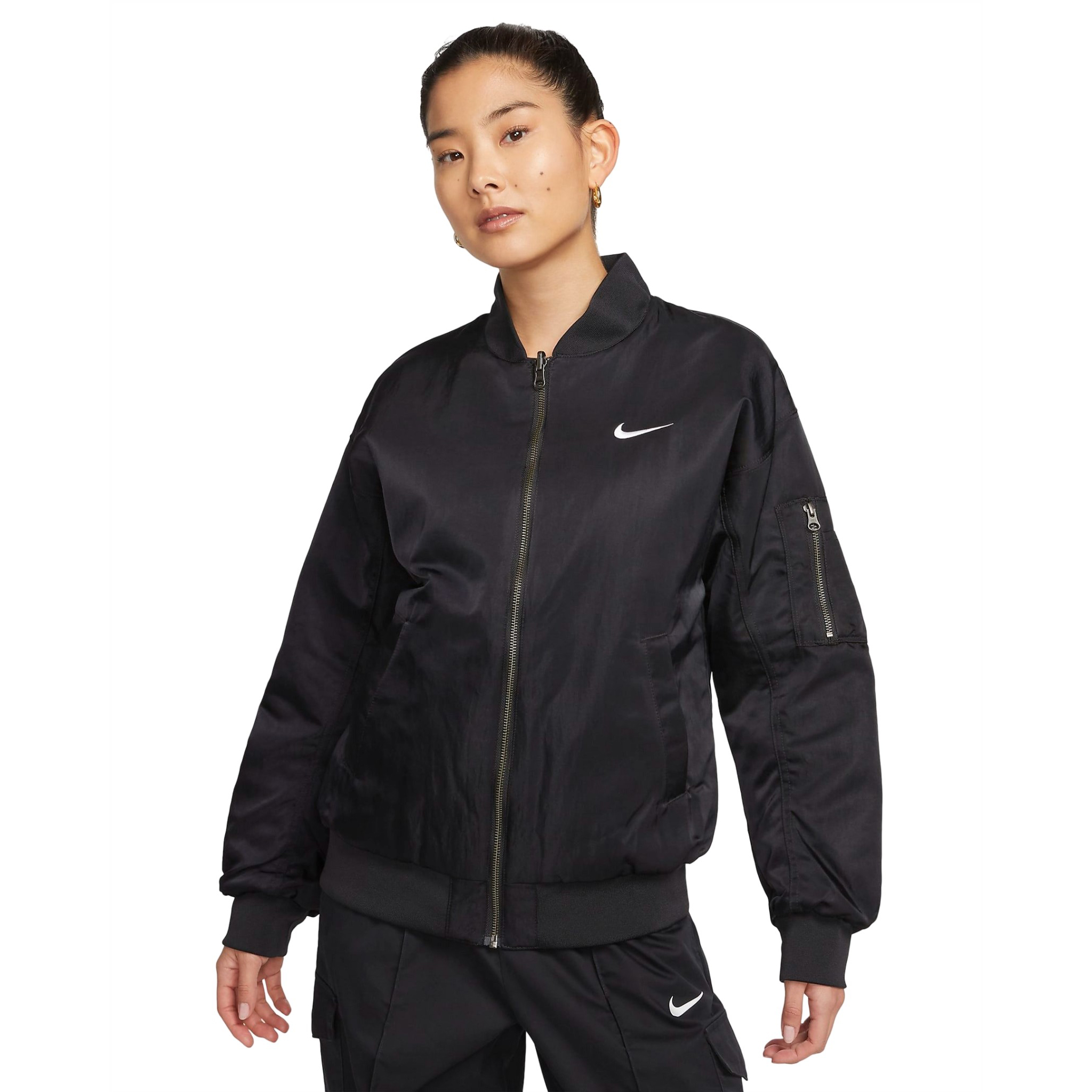 Куртка-бомбер Nike Sportswear Varsity, черный/белый