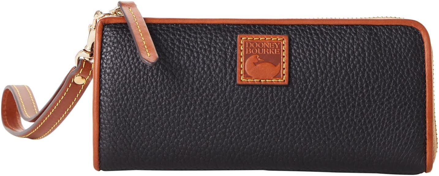 

Сумка Dooney & Bourke, ремешок-клатч на молнии с отделкой Pebble Grain, черный
