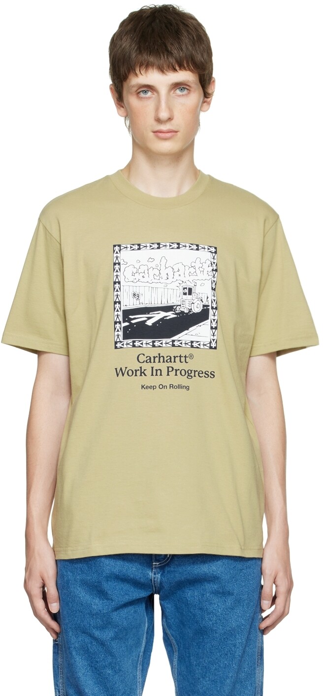 

Футболка цвета хаки Steamroller Carhartt Work In Progress