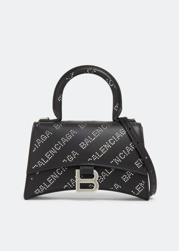 

Сумка BALENCIAGA Hourglass XS top handle bag, черный