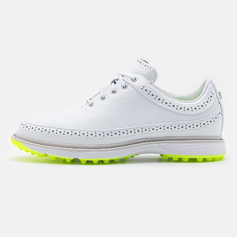 Ботинки для гольфа adidas Golf Modern Classic 80 Spikeless, белый/салатовый size 40 45 men spikeless golf shoes white waterproof antisideslip with removable shoe pin breathable golf training mens trainers